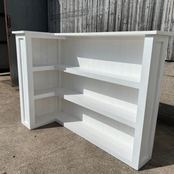 WOODEN BAR L SHAPE WHITE