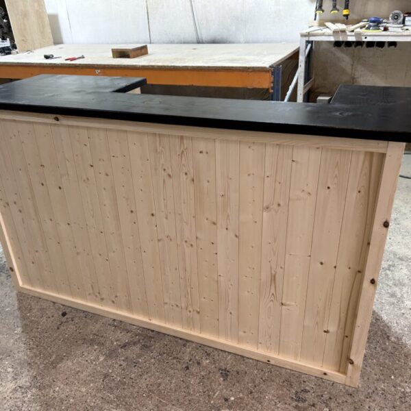 WOODEN BAR BIG FRIDGE ADAPTED BLACK TOP